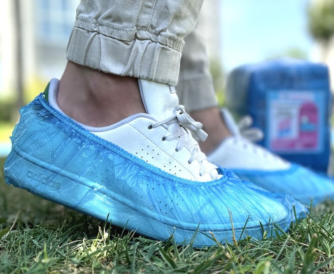 20 Micron Double Elastic Band Shoe Cover - Image 4